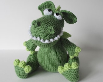 Griff the Dragon toy knitting pattern