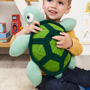 Squishy Turtle Toy or Cushion Knitting Pattern PDF