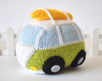 Surf's Up Camper Van toy knitting pattern