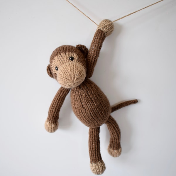 Mick the Monkey toy knitting pattern