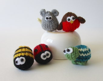 Teeny animals toy knitting patterns