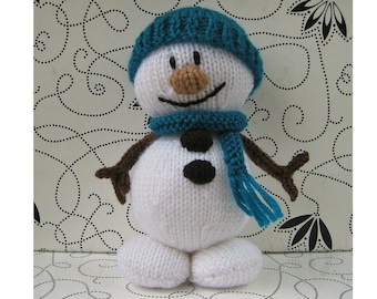 Mr Snowman Christmas toy knitting pattern