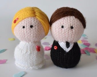Bride and Groom toy knitting patterns