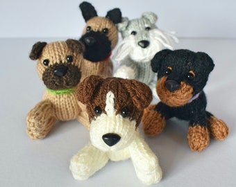 Pocket Dogs toy knitting pattern