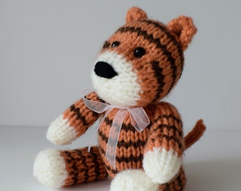 Tickles the Tiger Toy Knitting Pattern