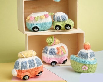 Holiday Vehicles toy knitting patterns