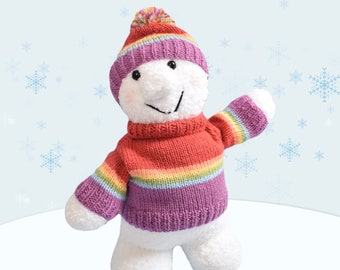 Snuggles Snowman Toy Knitting Pattern