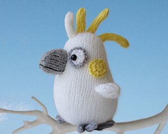Colin the Cockatoo toy knitting pattern