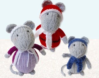 Festive Mice toy knitting patterns