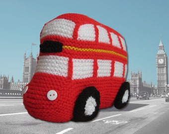 London Bus toy knitting pattern
