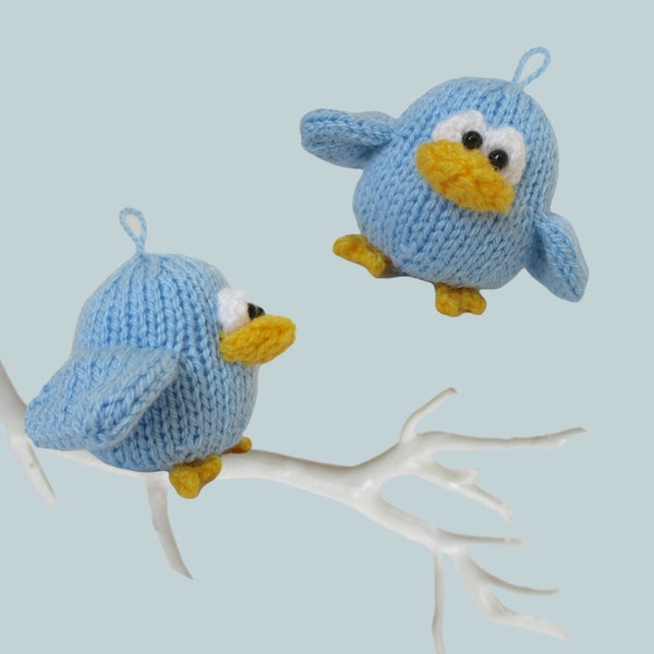 Benjy the Bluebird toy knitting pattern