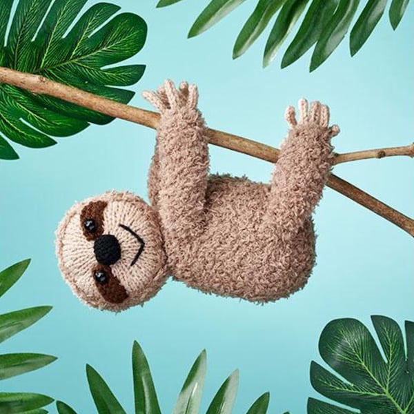 Lazy Daze Sloth toy knitting pattern