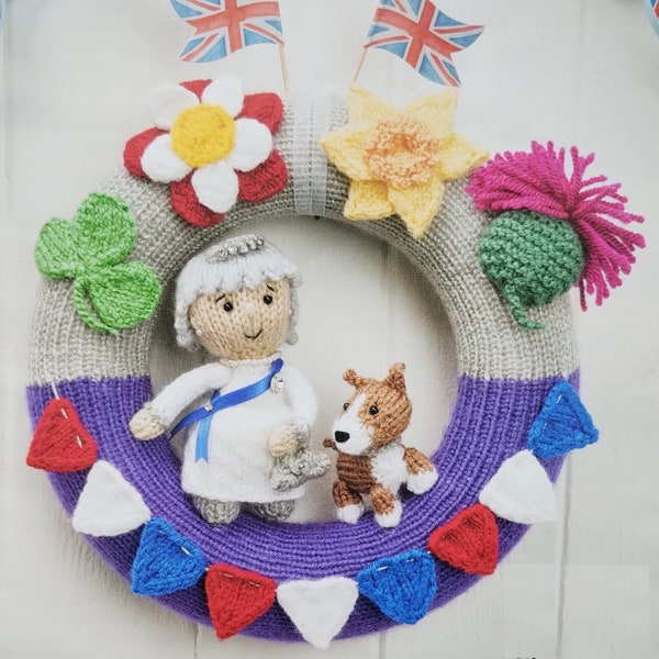 Queen Elizabeth Platinum Jubilee Wreath Knitting Pattern PDF Digital Download