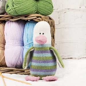 Stripes the Penguin toy knitting pattern