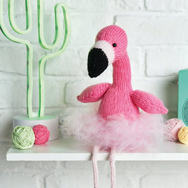 Fiona the Flamingo toy knitting patterns