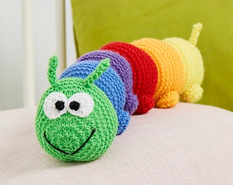 Cuthbert the Caterpillar toy knitting pattern