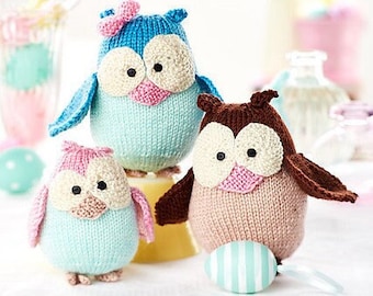 Owl Family toy knitting patterns