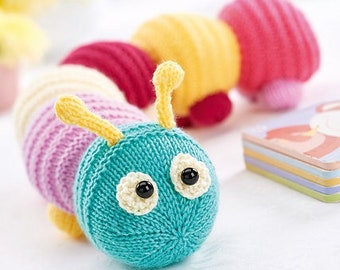 Happy Caterpillar toy knitting pattern