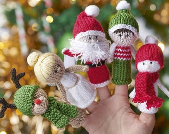 Santa's Grotto Finger Puppets knitting patterns