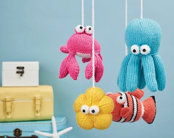 Sea Babies Mobile toy knitting pattern