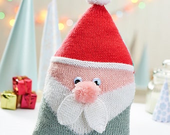 Santa Claus Cushion Knitting Pattern