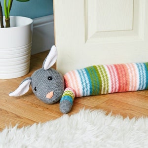 Bunny Draught Excluder toy knitting pattern image 1