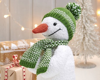 Snow Snuggly Snowman Toy Knitting Pattern