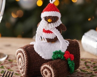 Yule Log Christmas Decoration knitting pattern