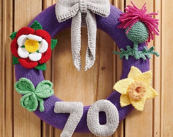 Platinum Jubilee Wreath Knitting Pattern PDF