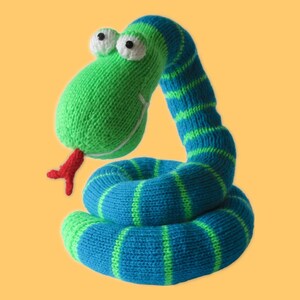 Padrão de tricô em PDF para brinquedo de cobra espiral em espiral