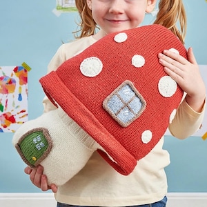 Toadstool Cushion Knitting Pattern PDF download