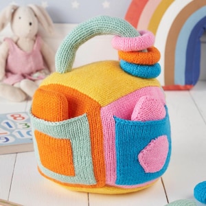 Play Puzzler Cube Baby Toy Knitting Pattern PDF