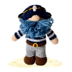 Captain Bluebeard Pirate Doll Knitting Pattern PDF