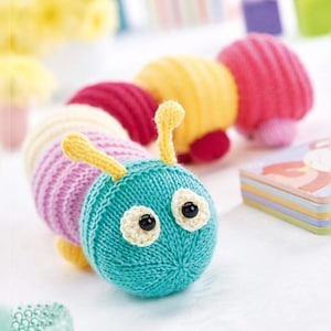 Happy Caterpillar Easy to Knit Toy Knitting Pattern PDF