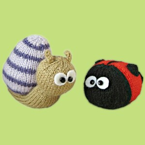 Sammy Snail and Lil Ladybug Toys Knitting Pattern PDF