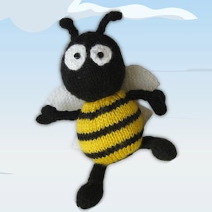 Bumble the Bee Toy Knitting Pattern PDF