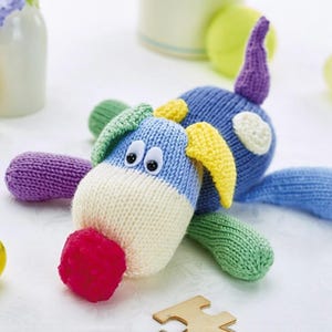 Patch the Puppy Toy Knitting Pattern PDF