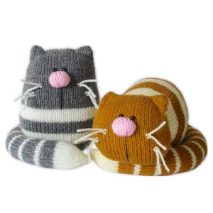 Modèle de tricot PDF pour les chats en peluche Ginger et Smudge