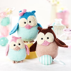 Owl Family toy knitting patterns