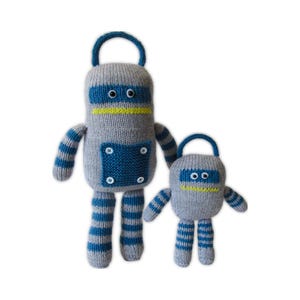 Patrón de tejido: "Robots" 2 juguetes en hilo acrílico DK (Descarga en PDF)