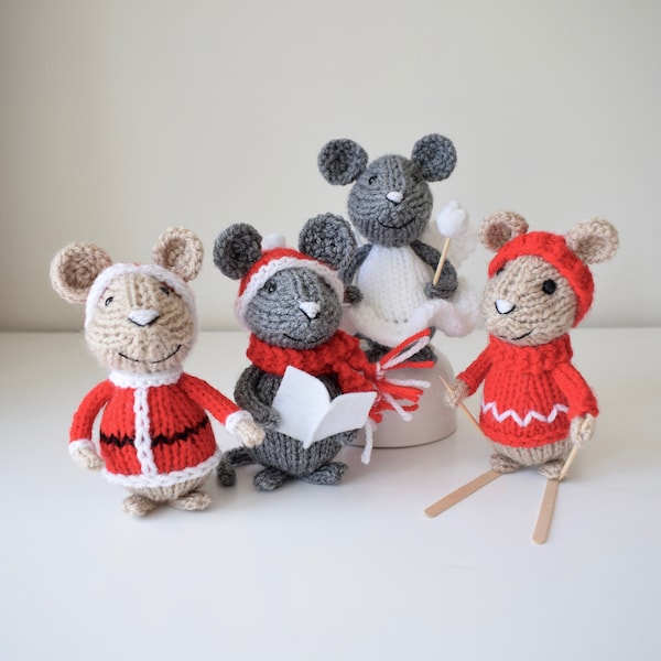 Festive Mice Decorations knitting pattern