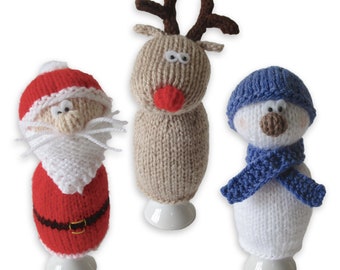 Festive Egg Cosies knitting pattern