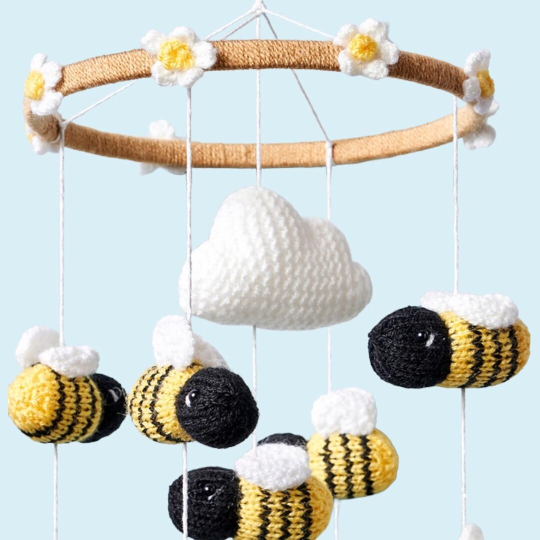 Honey Bee Crib Mobile Knitting Pattern PDF - Etsy