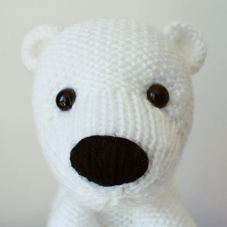 Polar Bear and scarf toy knitting pattern image 4