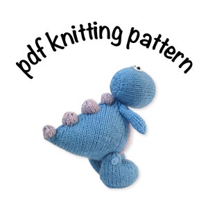 Dippy the Dinosaur toy knitting pattern image 3