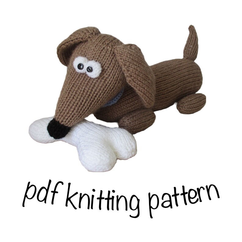 Bangers the Sausage Dog Toy Knitting Patterns Etsy