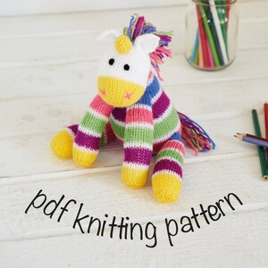 Aurora the Unicorn toy knitting pattern image 2