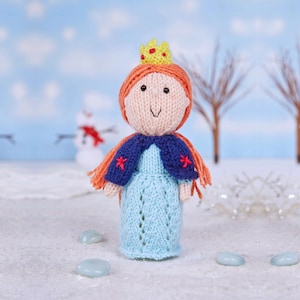 Schneekönigin Strickmuster - Puppe - PDF-Download