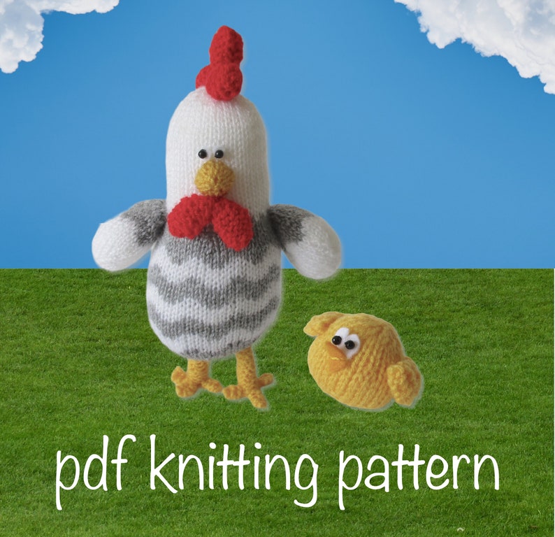Bertie Rooster toy knitting patterns image 5