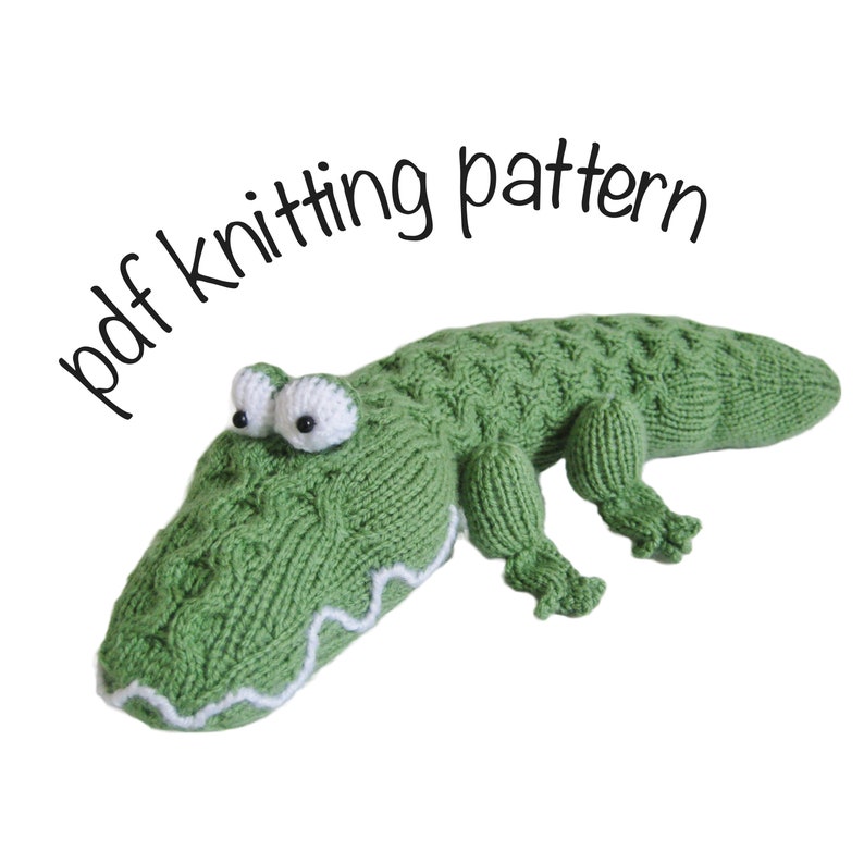 Miles the Crocodile toy knitting pattern image 2